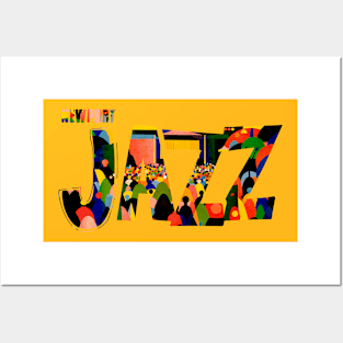 newport jazz typography graphic Posters and Art